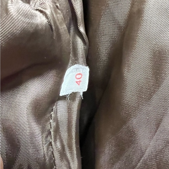 C O Ericson & Co Sweden Cognac Suede Leather Coat Women’s Size 6/8 - Picture 4 of 6